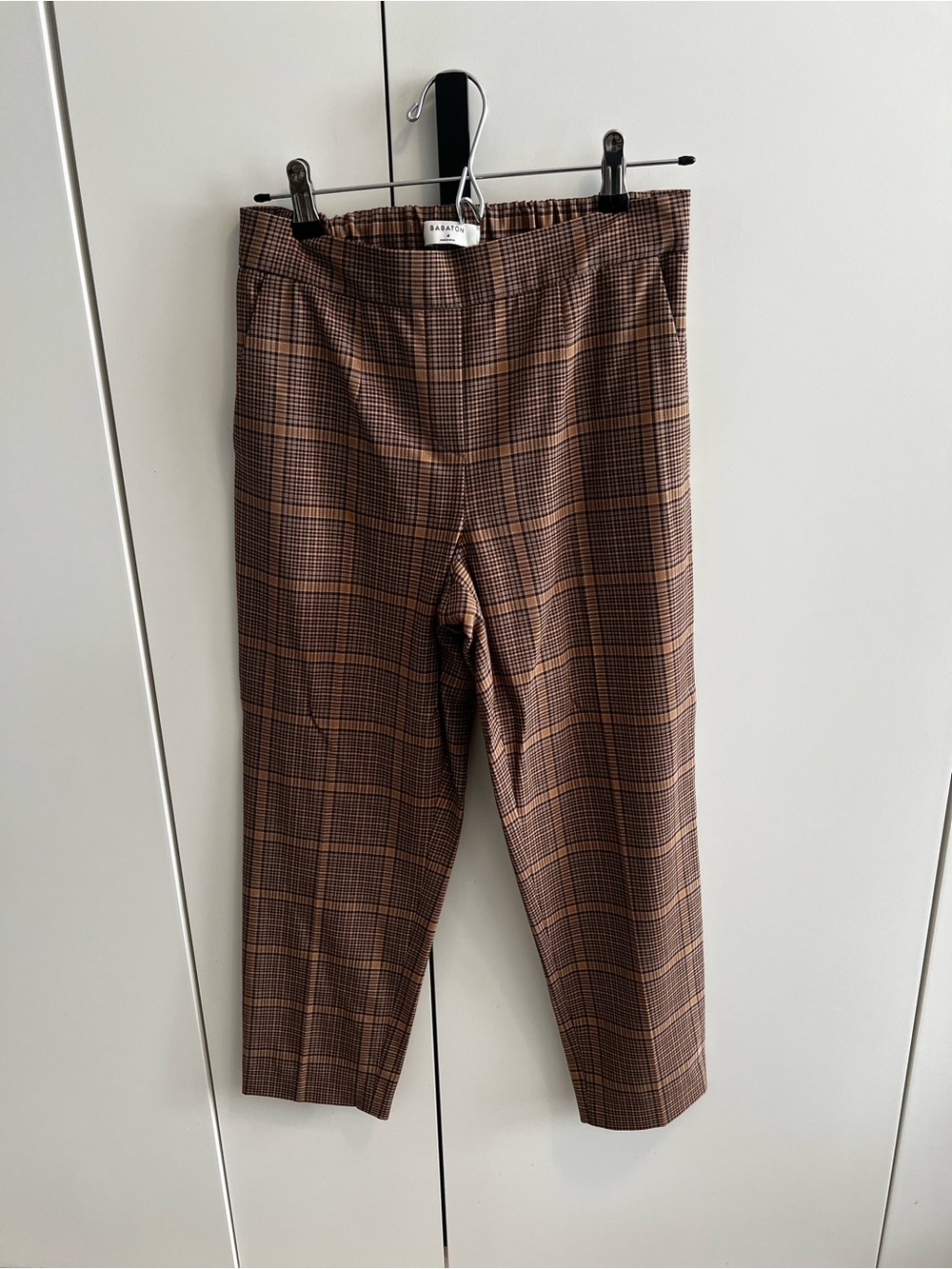 Babaton Brown Plaid Chinos